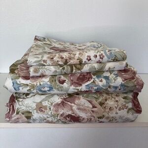 Multi-Color Floral REVMAN Full Double Vintage Sheet Set